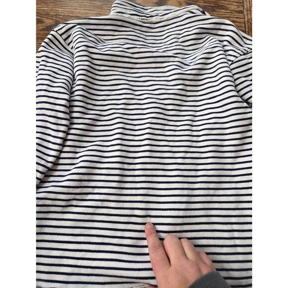 Frank & Eileen Patrick Popover Henley in White & British Royal Navy Triple Fleec - Picture 4 of 7